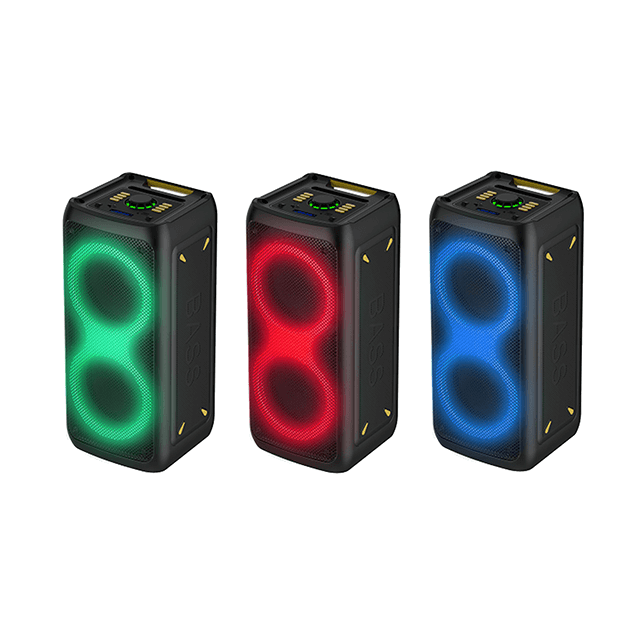 Altavoz recargable Bluetooth de ventas calientes de 6 pulgadas con luz de anillo de fiesta