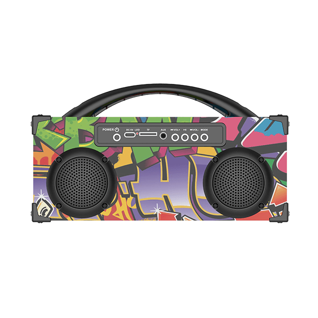 Altavoz recargable Bluetooth portátil de diseño retro colorido de 2 pulgadas