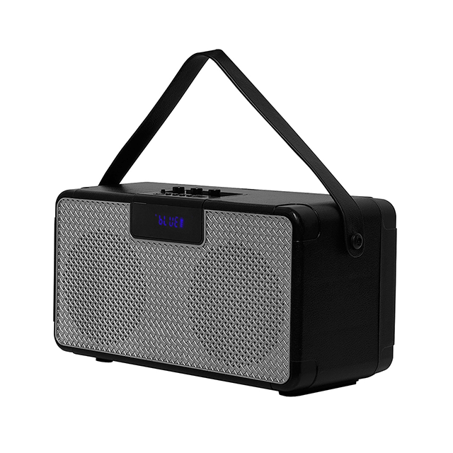 Altavoz recargable Bluetooth portátil doble de 4 pulgadas con cinturón fácil de llevar