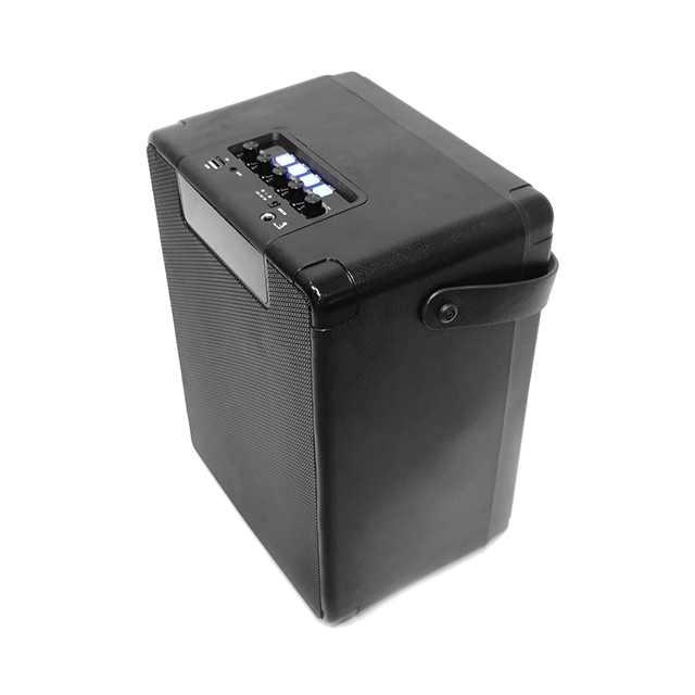 Altavoz recargable Bluetooth portátil de 8 pulgadas fácil de llevar con luces de anillo RGB 