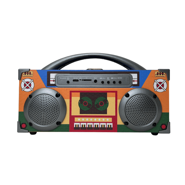 Altavoz recargable Bluetooth portátil de diseño retro colorido de 2 pulgadas