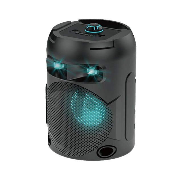 Altavoz recargable Bluetooth portátil de 4 pulgadas con luz intermitente RGB