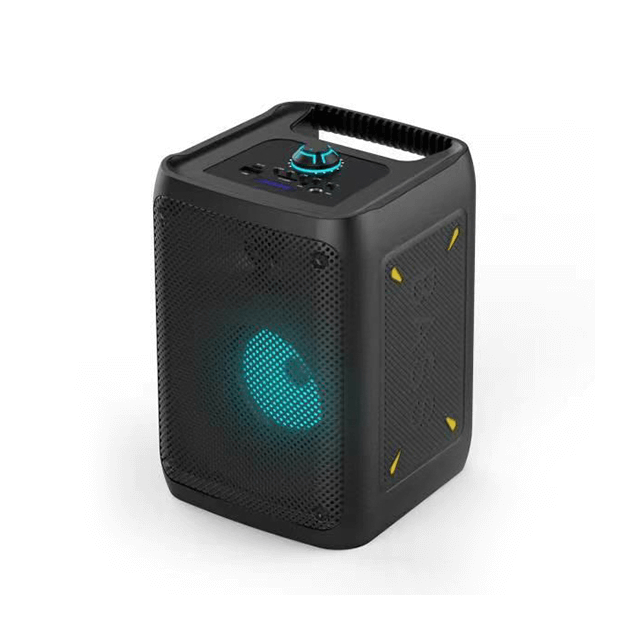 Altavoz portátil recargable Bluetooth de 4' con luces anulares RGB