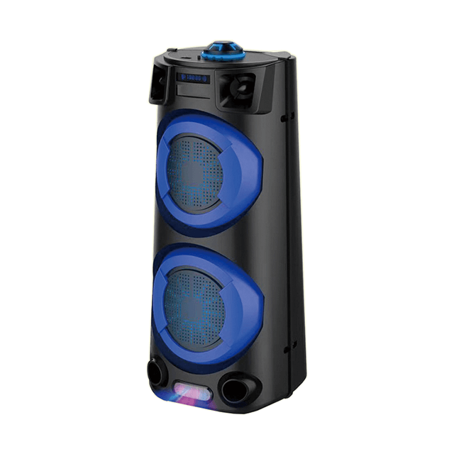 Altavoz recargable Bluetooth portátil dual de 4 pulgadas con luz de fiesta LED envolvente