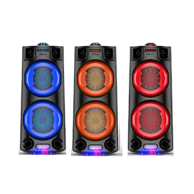 Altavoz recargable Bluetooth portátil dual de 4 pulgadas con luz de fiesta LED envolvente