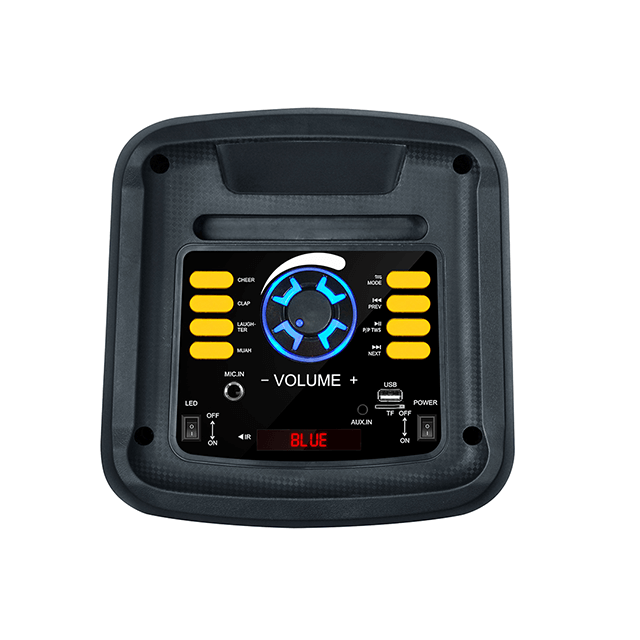 Altavoz recargable Bluetooth de ventas calientes de 6 pulgadas con luz de anillo RGB