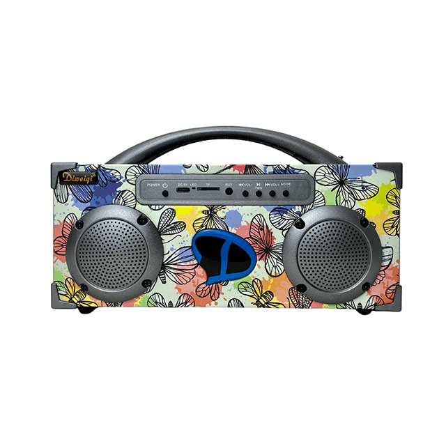 Altavoz recargable Bluetooth portátil de diseño retro colorido de 2 pulgadas