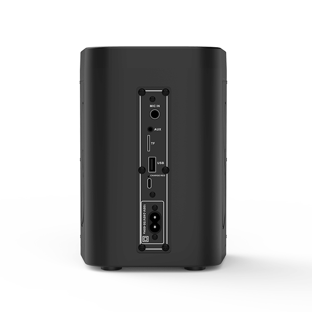 Nuevo altavoz recargable Bluetooth portátil de 4 pulgadas con luces de anillo RGB 