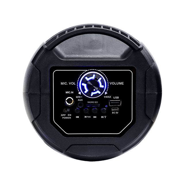 Altavoz recargable Bluetooth portátil de 4 pulgadas con luz intermitente RGB