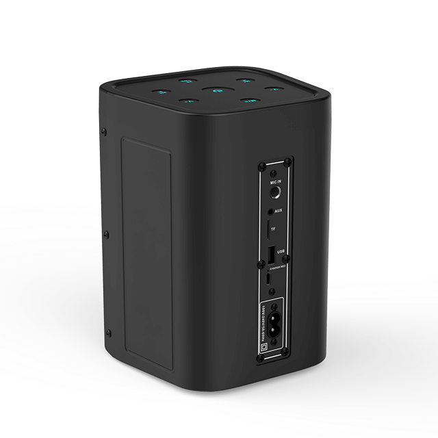 Nuevo altavoz recargable Bluetooth portátil de 4 pulgadas con luces de anillo RGB 