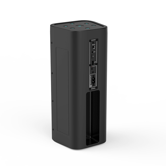 Nuevo altavoz recargable portátil Bluetooth dual de 4 pulgadas con luces de anillo RGB 