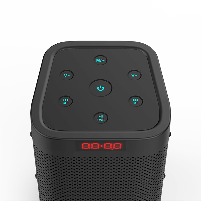 Nuevo altavoz recargable Bluetooth portátil de 4 pulgadas con luces de anillo RGB 