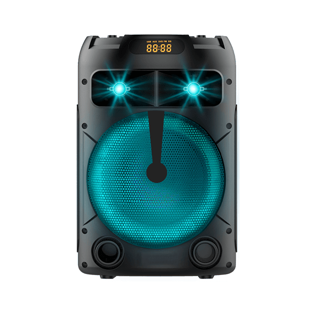 Altavoz recargable Bluetooth portátil de 4 pulgadas con luz intermitente RGB