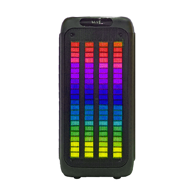 Altavoz recargable Bluetooth dual de 8 pulgadas con luz de movimiento líquido RGB